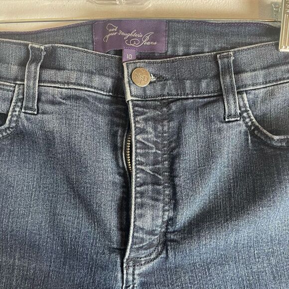 Not your daughters jeans 10 Blue Straight High Rise lift tuck tech stretch - Picture 2 of 12